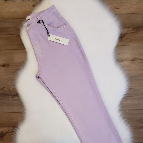 Rolla's Original Straight Leg Jeans in Lavender Tie Dye Size 29 NWT - Picture 6 of 8